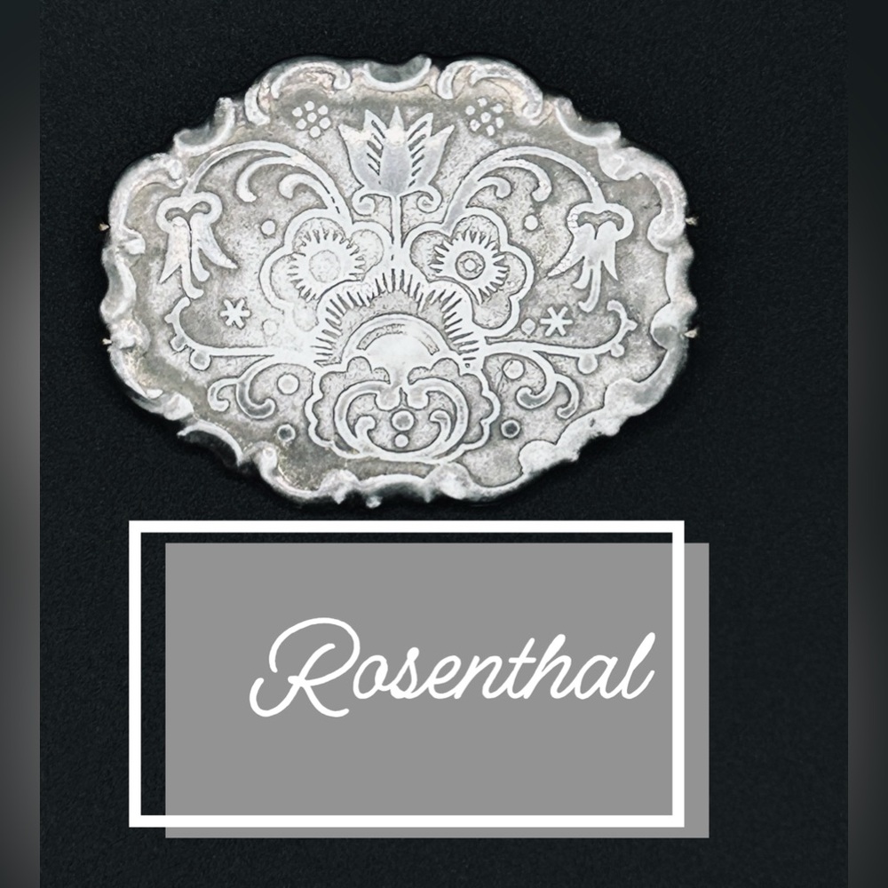 Vintage 1950s Rosenthal Marktredwitz Germania Porcelain Brooch - Shape 353